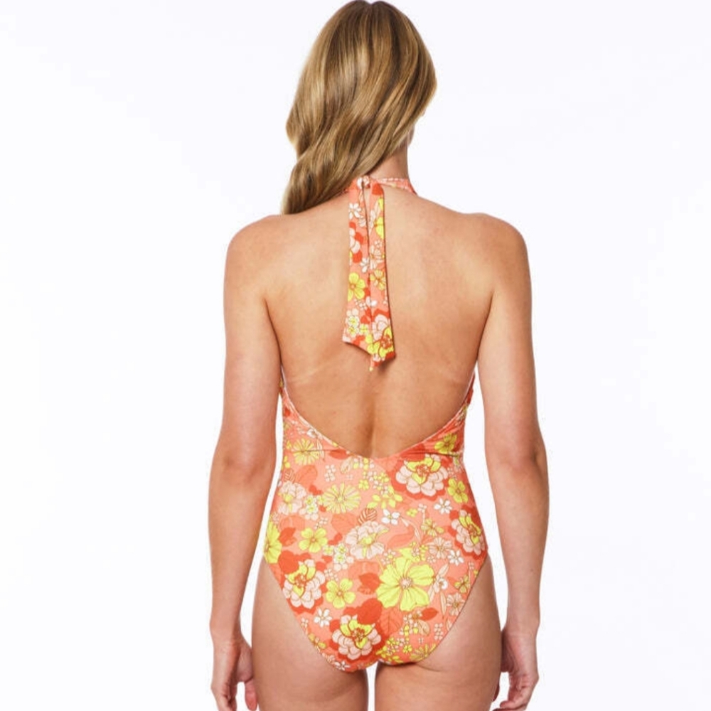 Sanctuary Reversible Printed Halter Swimsuit NWT - Size Large - Picture 2 of 10